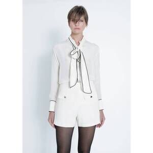 NEW KARINA GRIMALDI stephanie shirt in ivory